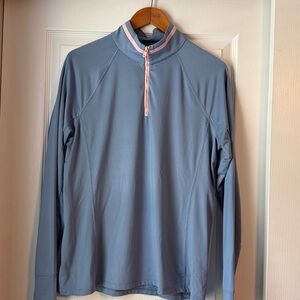 RLX blue Long Sleeve Pullover with Pink Zipper